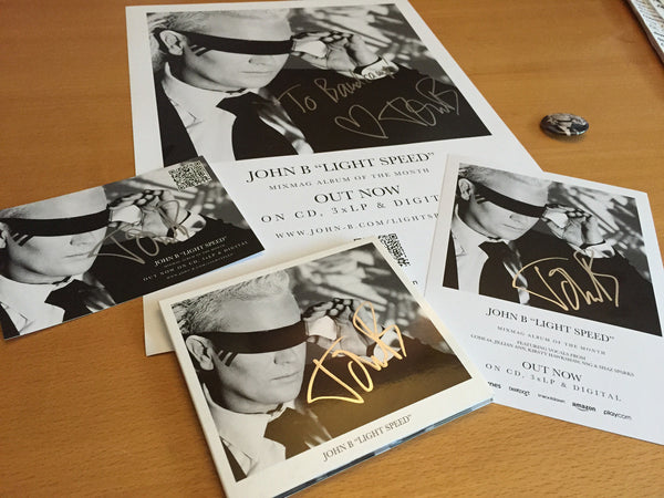 John B - Light Speed - Signed CD, Poster, 2x Flyers & Badge Set with Deluxe Edition Download