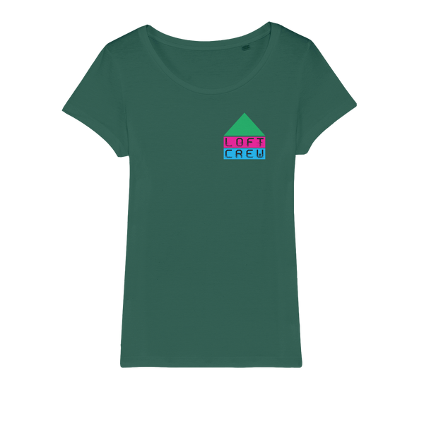 Loft Crew Logo 1 (Front & Back Print) - Organic Jersey Womens T-Shirt