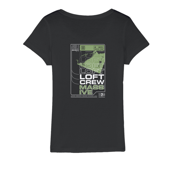 LOFT CREW 4 LIFE - (Front & Rear Print) Organic Jersey Womens T-Shirt