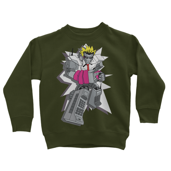 "ROBOT LOVER" (Colour) Classic Kids Sweatshirt