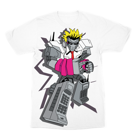 "ROBOT LOVER" (Colour) Large Print Adult T-Shirt