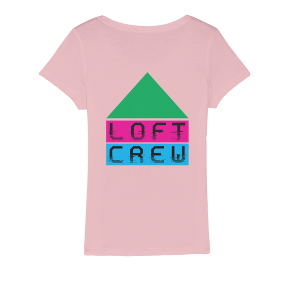 Loft Crew Logo 1 (Front & Back Print) - Organic Jersey Womens T-Shirt