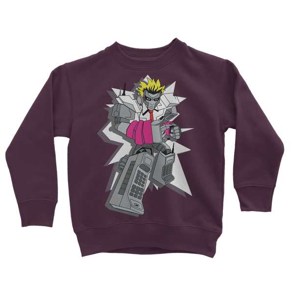 "ROBOT LOVER" (Colour) Classic Kids Sweatshirt