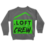 Loft Crew (Green Logo) - Classic Kids Sweatshirt