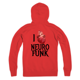 "I Love Neurofunk" Premium Adult Zip Hoodie (With Back Print)
