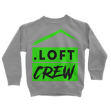 Loft Crew (Green Logo) - Classic Kids Sweatshirt