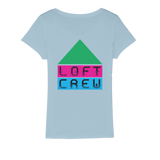 Loft Crew Logo 1 (Front & Back Print) - Organic Jersey Womens T-Shirt