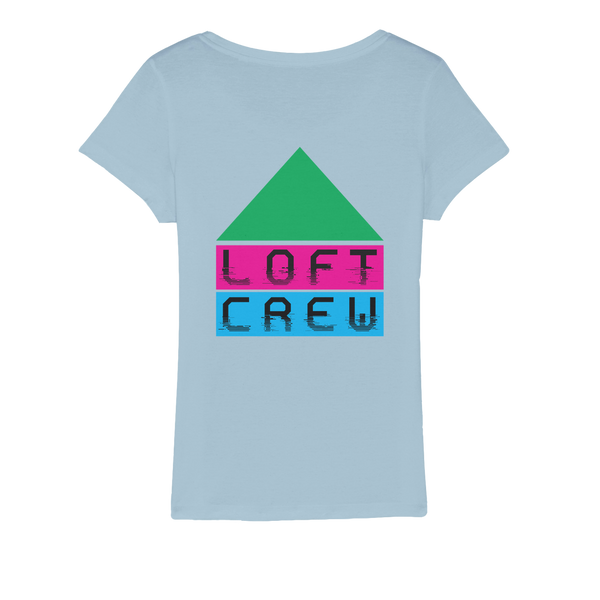 Loft Crew Logo 1 (Front & Back Print) - Organic Jersey Womens T-Shirt
