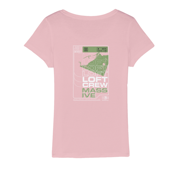 LOFT CREW 4 LIFE - (Front & Rear Print) Organic Jersey Womens T-Shirt