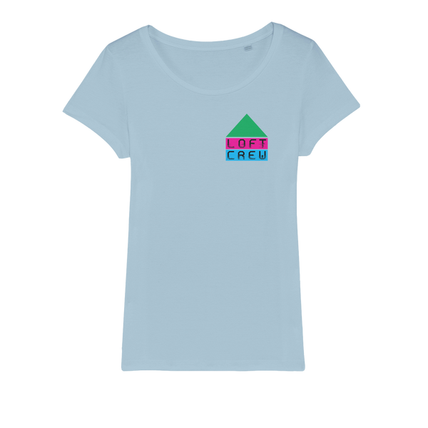 Loft Crew Logo 1 (Front & Back Print) - Organic Jersey Womens T-Shirt