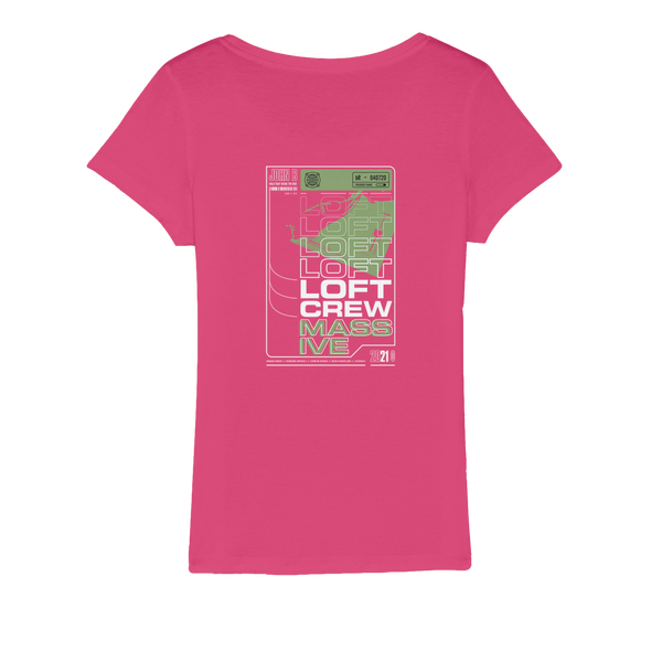 LOFT CREW 4 LIFE - (Front & Rear Print) Organic Jersey Womens T-Shirt