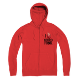 "I Love Neurofunk" Premium Adult Zip Hoodie (With Back Print)