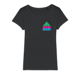 Loft Crew Logo 1 (Front & Back Print) - Organic Jersey Womens T-Shirt