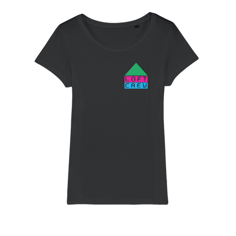 Loft Crew Logo 1 (Front & Back Print) - Organic Jersey Womens T-Shirt