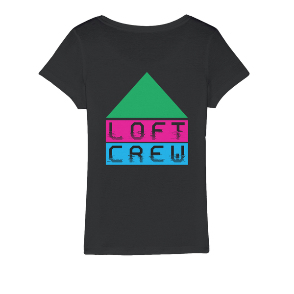 Loft Crew Logo 1 (Front & Back Print) - Organic Jersey Womens T-Shirt
