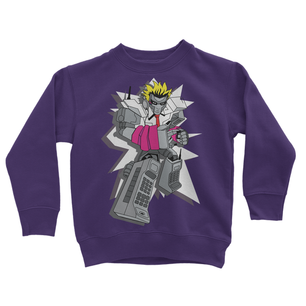"ROBOT LOVER" (Colour) Classic Kids Sweatshirt