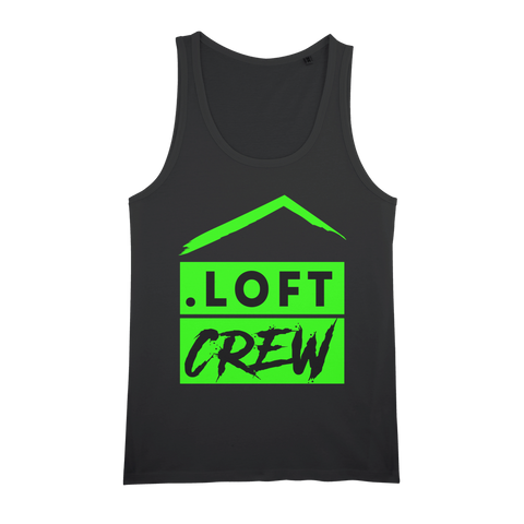 Loft Crew (Green Logo) - Organic Jersey Womens Tank Top