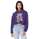 "ROBOT LOVER" (Colour) Unisex Cropped Raw Edge Boyfriend Hoodie