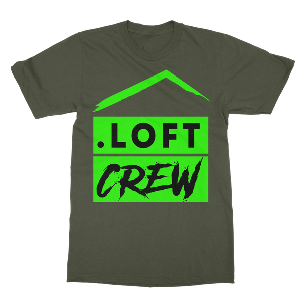 Loft Crew (Green Logo) - Classic Adult T-Shirt (Up to 5XL)