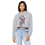 "ROBOT LOVER" (Colour) Unisex Cropped Raw Edge Boyfriend Hoodie