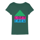 Loft Crew Logo 1 (Front & Back Print) - Organic Jersey Womens T-Shirt