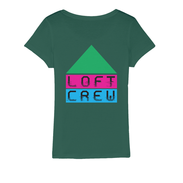 Loft Crew Logo 1 (Front & Back Print) - Organic Jersey Womens T-Shirt