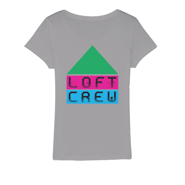 Loft Crew Logo 1 (Front & Back Print) - Organic Jersey Womens T-Shirt
