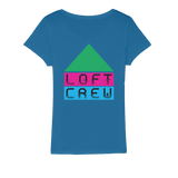 Loft Crew Logo 1 (Front & Back Print) - Organic Jersey Womens T-Shirt