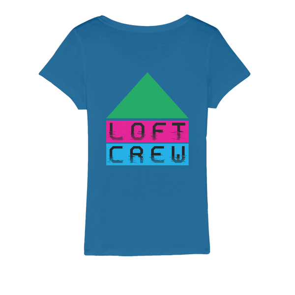 Loft Crew Logo 1 (Front & Back Print) - Organic Jersey Womens T-Shirt