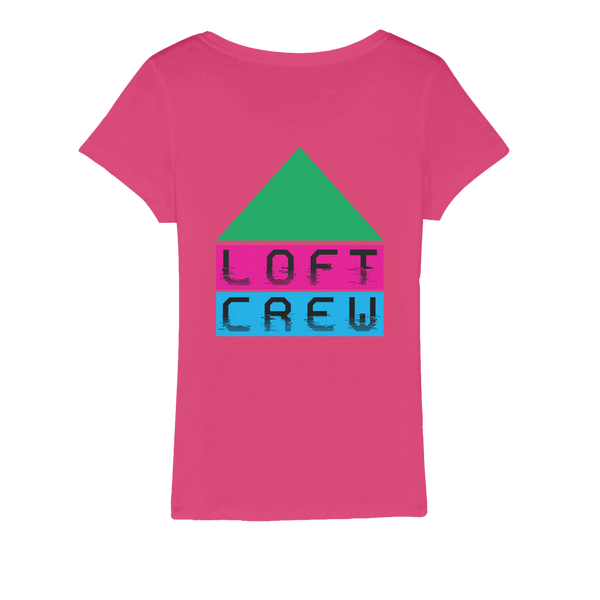 Loft Crew Logo 1 (Front & Back Print) - Organic Jersey Womens T-Shirt