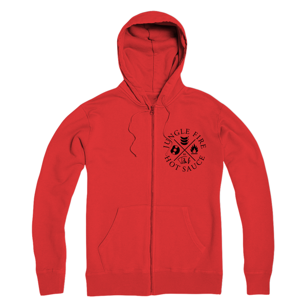 Jungle Fire Premium Adult Zip Hoodie