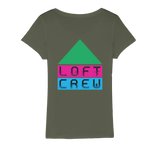 Loft Crew Logo 1 (Front & Back Print) - Organic Jersey Womens T-Shirt