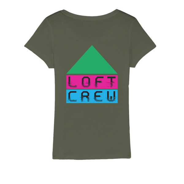 Loft Crew Logo 1 (Front & Back Print) - Organic Jersey Womens T-Shirt
