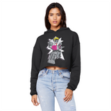"ROBOT LOVER" (Colour) Unisex Cropped Raw Edge Boyfriend Hoodie