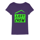 Loft Crew (Green) (Front & Back Print) - Organic Jersey Womens T-Shirt