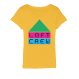 Loft Crew Logo 1 (Front & Back Print) - Organic Jersey Womens T-Shirt