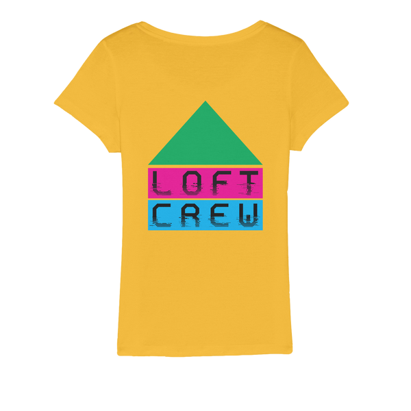 Loft Crew Logo 1 (Front & Back Print) - Organic Jersey Womens T-Shirt