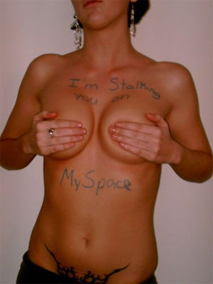 "I've Been Stalking You on Myspace" Classic Sublimation Adult T-Shirt