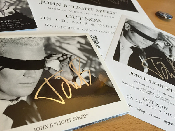 John B - Light Speed - Signed CD, Poster, 2x Flyers & Badge Set with Deluxe Edition Download