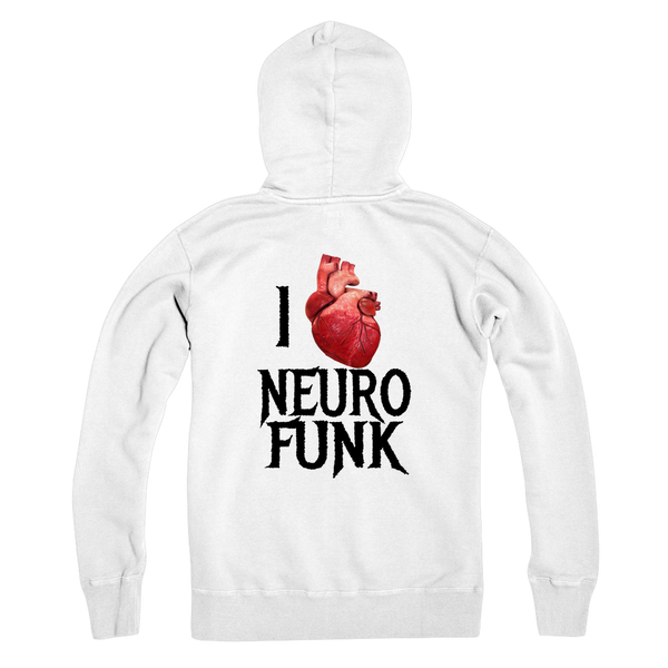 "I Love Neurofunk" ﻿Premium Adult Zip Hoodie (With Back Print)
