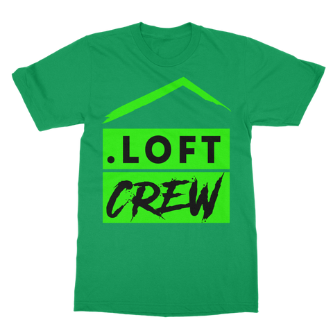 Loft Crew (Green Logo) - Classic Adult T-Shirt (Up to 5XL)