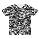 "DRUM & BASS" Collage ﻿All-Over Print T-Shirt