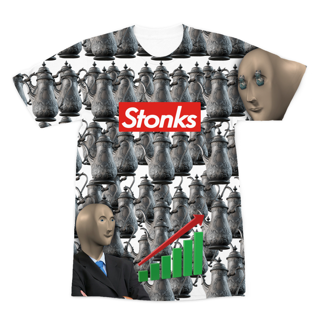 STONKS All over Print T Shirt Beta Recordings