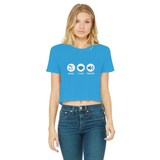 Rinse It Out Proper Classic Women's Cropped Raw Edge T-Shirt