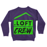 Loft Crew (Green Logo) - Classic Kids Sweatshirt