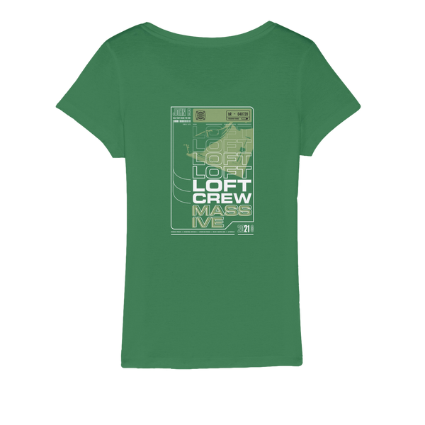 LOFT CREW 4 LIFE - (Front & Rear Print) Organic Jersey Womens T-Shirt