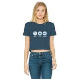 Rinse It Out Proper Classic Women's Cropped Raw Edge T-Shirt