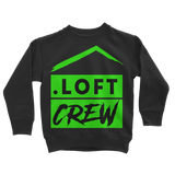 Loft Crew (Green Logo) - Classic Kids Sweatshirt