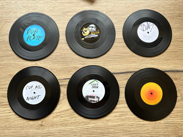 LTD EDITION: 6x DNB Vinyl Drinks Coasters