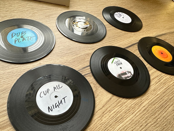 LTD EDITION: 6x DNB Vinyl Drinks Coasters